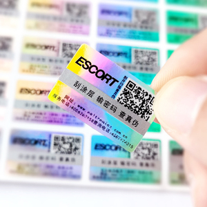 Etiqueta Adhesiva qr impresa personalizada, etiqueta de código con rascado, holograma anti-arañazos falsos, pegatinas de etiqueta de seguridad - Product Image 3