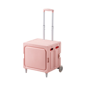 Ráp lưu trữ công cụ Cắm trại Có thể gập lại xe đẩy tay giỏ hàng đầy màu sắc 2 bánh xe nhựa xách tay gấp Giỏ mua hàng - Product Image 6