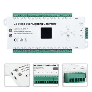 Controlador LED de Iluminación de Escalera, Sensor de Movimiento PIR, Iluminación Interior, Escalera SPI, Pantalla de Interruptor de Control de Luz, 32 Pasos, 1 Unidad - Product Image 3