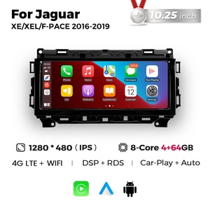 NaviFly araba radyo Android ekran Dvd OYNATICI oto elektronik 4G LTE DSP araç-play için Jaguar XE XEL F-PACE DVR FM AM RDS USB RCA - Product Image 5