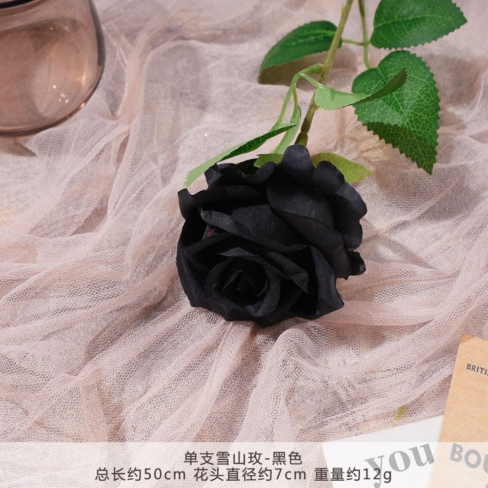 HX - Rose des neiges à tige unique - Noir