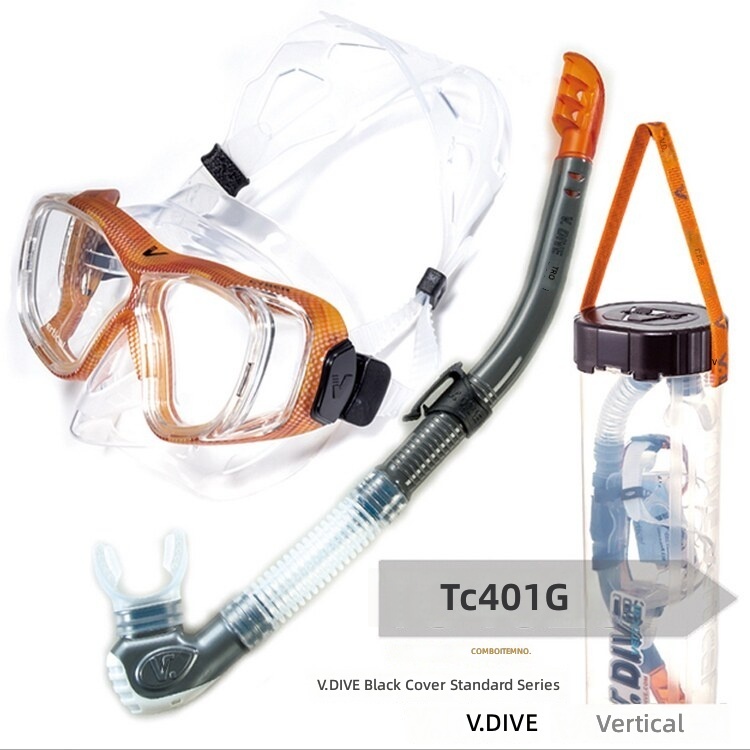 Mascarilla TC401C + Snorkel Semiseco + Carbo Cubo