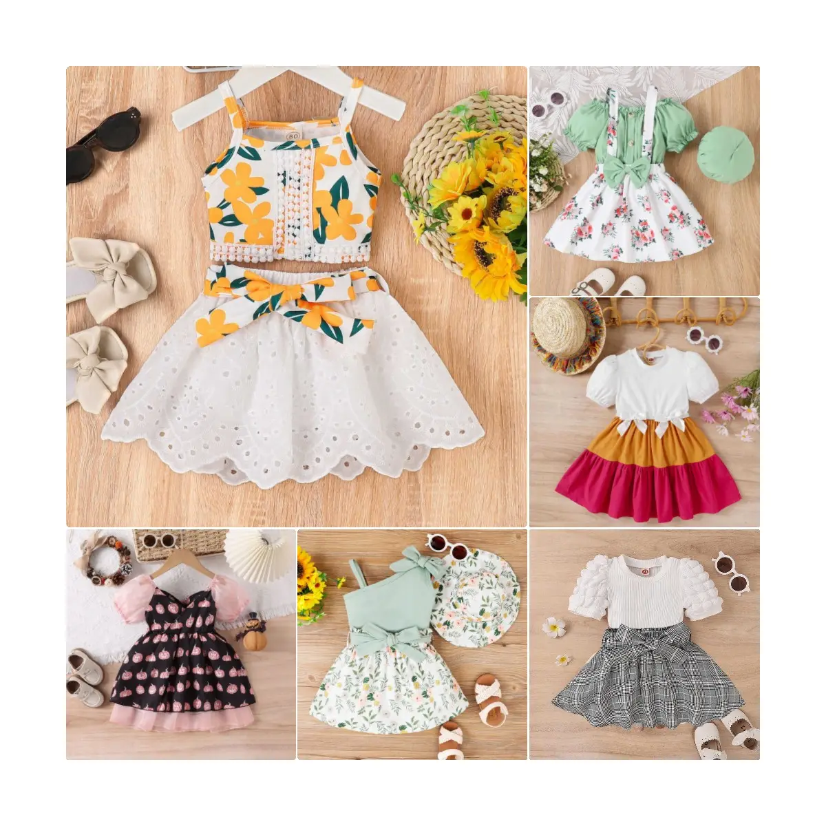 2023 Baby Girl Kleid Schöne Sommer Baby ärmellose Kleider für Mädchen Baumwolle Prinzessin Rock