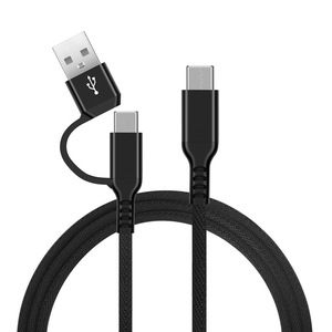 Cantell High Quality New <strong>2</strong> <strong>in</strong> <strong>1</strong> Usb Type c Charger Cable USB+C Type Charging Cable for Mobile Phone - Product Image 1