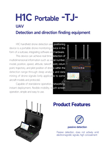 เครื่องตรวจจับความปลอดภัย H1C แบบพกพา, เครื่องตรวจจับระยะไกล1-7กม. UAV 900MHz 1.2GHz 2.4GHz 5.2GHz 5.8GHz - Product Image 6