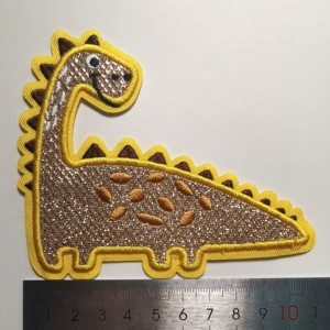 恐龙刺绣工艺品布片和服装亮片卡通动物补丁铁补丁 - Product Image 3