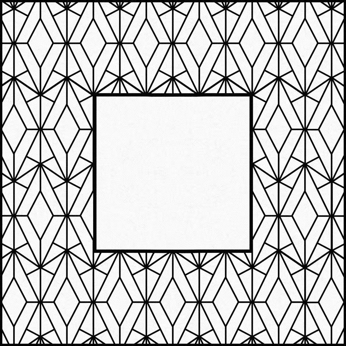 Designer Geometric Black White Mahjong Mat Black White