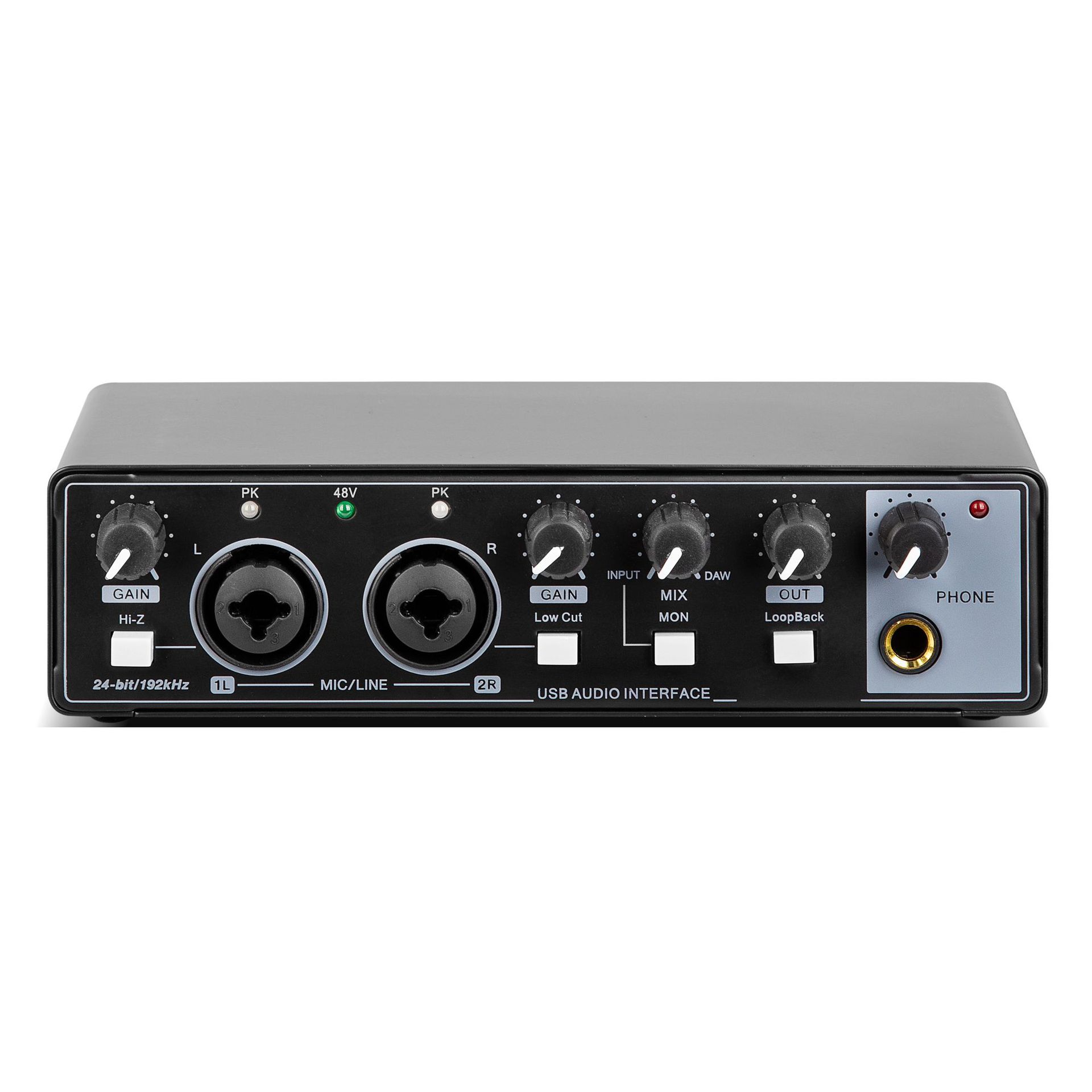 Condensador de bobina móvil, tres LED, con cable, para conectar a software de computadora.