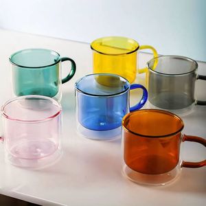 300 <strong>ml</strong> High-temperature Resistant Glass Double Wall Glass Water <strong>Cup</strong> with Handle, Suitable for Brewing Tea and Coffee - Product Image 2