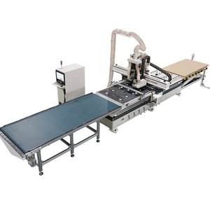 <strong>Auto</strong> <strong>Nest</strong> Cabinet Production Line Atc Wood <strong>CNC</strong> <strong>Router</strong> for Furniture with <strong>Loading</strong> and Unloading Lift Platform - Product Image 1
