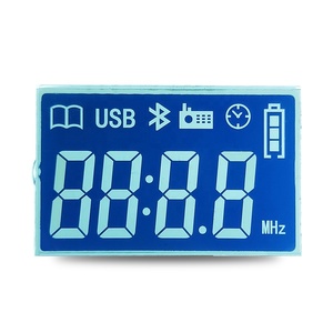 OEM piccolo Display LCD HTN blu batteria orologio schermo 8 cifre 7 segmenti LCD 13 pin schermo Display LCD personalizzato - Product Image 1