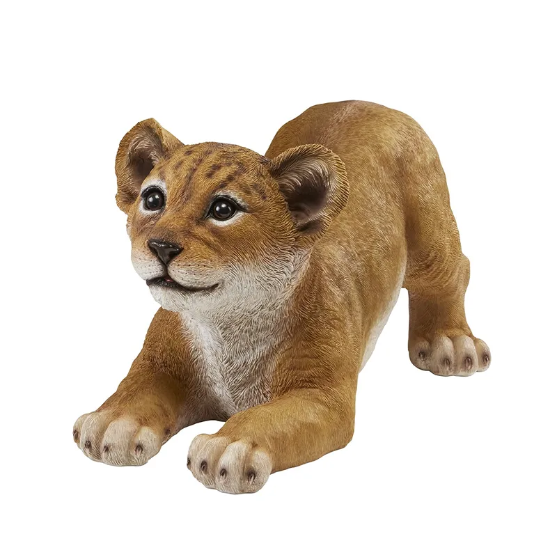เรซิ่นสิงโตลูกของซาฮาร่ารูปปั้นสัตว์รูปแกะสลัก Tibesti