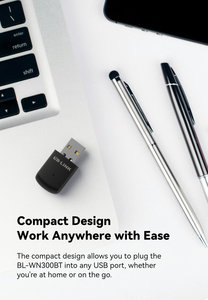 Scheda di rete Wireless BL-WN300Bt USB2.0 150mbps wi-fi e per il Driver Bluetooth per computer portatili Desktop in magazzino - Product Image 3