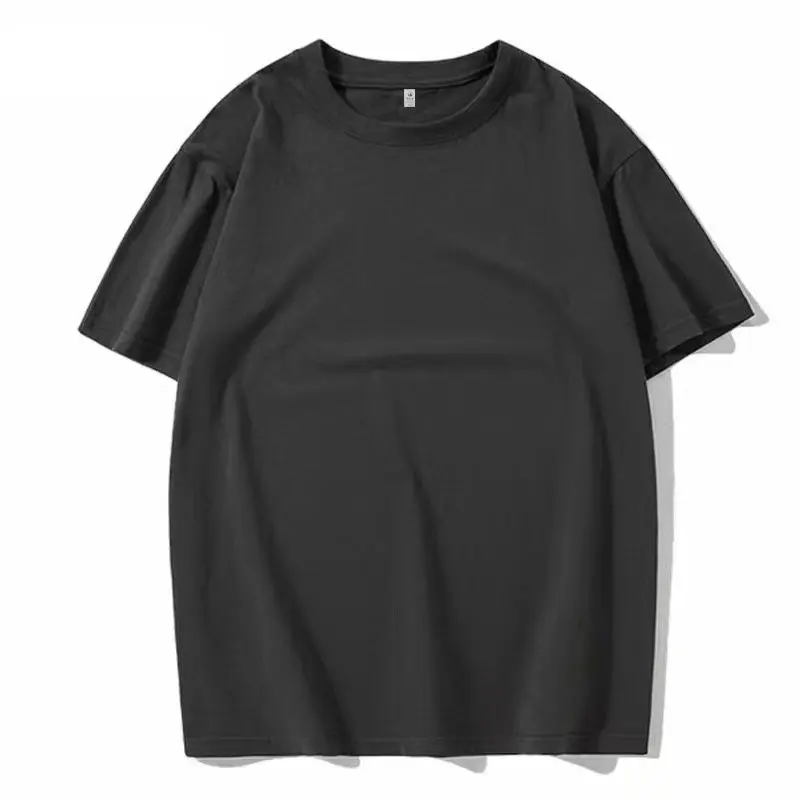 Camiseta de algodón orgánico 180gsm para hombre y mujer, camisas de corte regular con logotipo personalizado, a granel, de cuello redondo, baratas