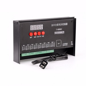 Полноцветный светодиодный RGB-контроллер T8000A TTL T8000AC DMX 512 rgb SD-карта Пиксельная светодиодная RGB-контроллер программируемая Светодиодная лента контроллер освещения 8192 пикселей - Product Image 1
