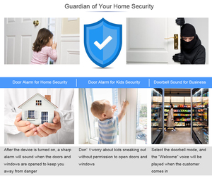 Sistema de seguridad para el hogar con alarma de Sensor magnético inalámbrico para puertas y ventanas de 90db con aviso de voz para puertas y ventanas abiertas - Product Image 4