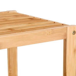 <span class=keywords><strong>4</strong></span>-Tier Natuurlijke Bamboe Badkamer Plank Multifunctionele Handdoekrek Opbergrek Houder Staande Plank Organizer - Product Image 4