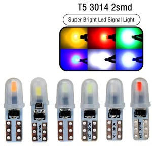 T5 LED 3014 2SMD hiçbir polarite otomatik araba Dashboard araba ışıkları okuma enstrüman Panel lambası kapı plaka işık - Product Image 2