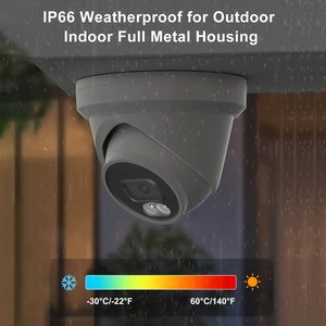 12MP POE IP摄像机室外炮塔智能红外和彩色双光人/车辆检测内置麦克风全金属H.265 + WDR - Product Image 5