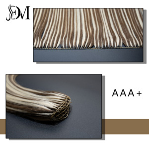 Dailmei夹结纬纱独特功能隐形纳米珠真处女连接手结纬纱接发 - Product Image 1