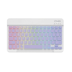 Mac Ipad Teclado retroiluminado inalámbrico Bluetooth retroiluminación teclado RGB Mini Slim 7 colores portátiles Tablet Pc 10 pulgadas OEM RF Tijera - Product Image 3