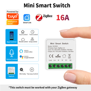 SIXWGH DIY MINI 16AリレーモジュールアダプターTuya ZigbeeスマートウォールスイッチスマートライフAPPタイミングワークスGoogle Home Alexa Max - Product Image 2