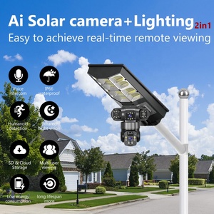 กล้องติดถนนพลังงานแสงอาทิตย์12mp กันน้ำกลางแจ้ง PTZ 360องศาอินเตอร์คอม AI ระบบติดตามวิดีโอการ์ดหน่วยความจำ - Product Image 2