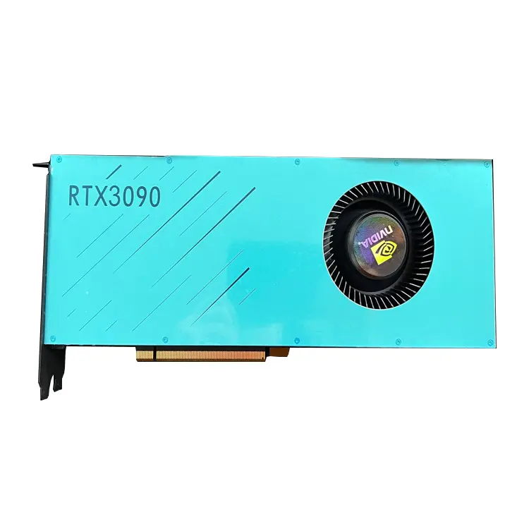 NVIDIA-tarjeta gráfica de aceleración de ordenador GPU, 24GB, Ai, aprendizaje profundo, RTX 3090, 24G, turbina única (paquete Simple)