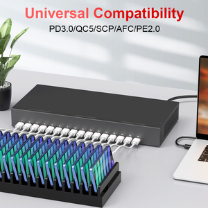 Heavy Duty 16-Port 65W Charger Hub, Supports PD/QC/SCP Protocols, Global Voltage <strong>Input</strong> - Product Image 4