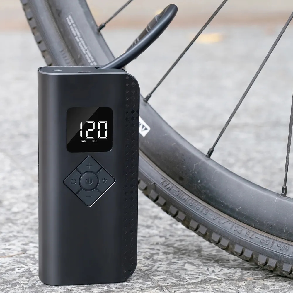 스마트 다목적 디지털 충전식 미니 휴대용 공기 펌프 전기 자전거 자전거 펌프 압력 게이지