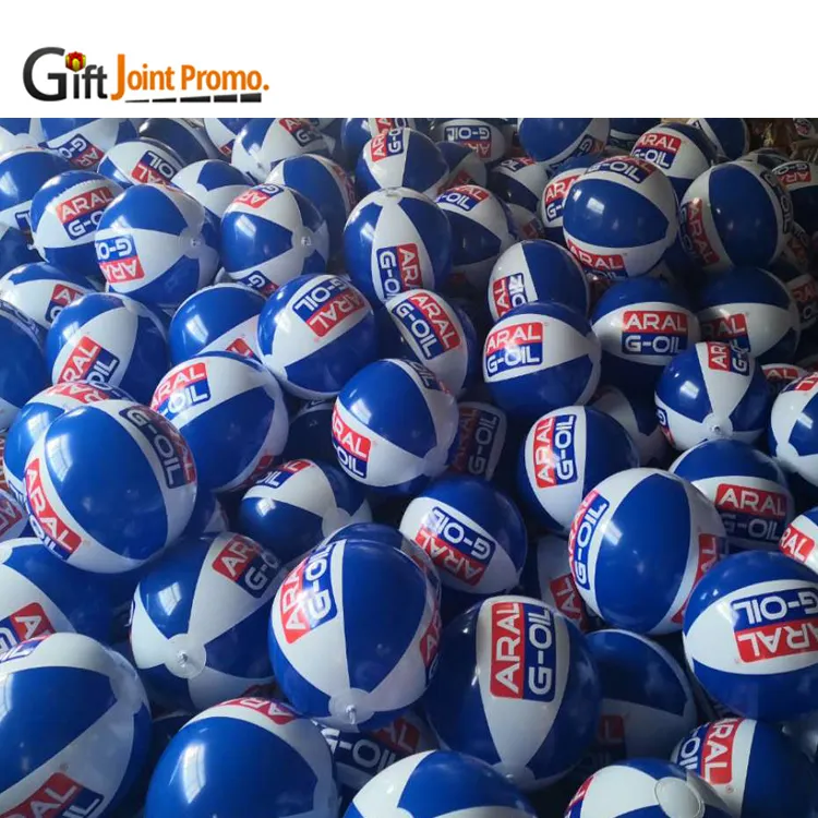 Promotionele Groothandel Pvc Opblaasbare Strand Bal Gepersonaliseerde Logo Opgeblazen Strand Bal Speelgoed