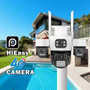 New Outdoor AI 360-Degree Multi-Angle WiFi 4G Surveillance Camera with 4Lenses Continuous Recording Zoom CMOS Sensor <strong>IP</strong> <strong>Network</strong> - Product Image 3