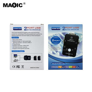 New Model 2 Port <strong>KVM</strong> VGA <strong>Switch</strong> Box 1920 X 1440 USB 2.0 2-Port Manual <strong>KVM</strong> <strong>Switch</strong> for Desktop Placement