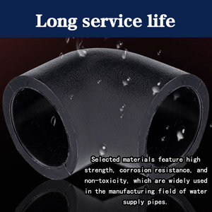 HDPE 45 derece HDPE boru dirsek dayanıklı yüksek basınç soket füzyon bağlantısı 90mm - Product Image 2