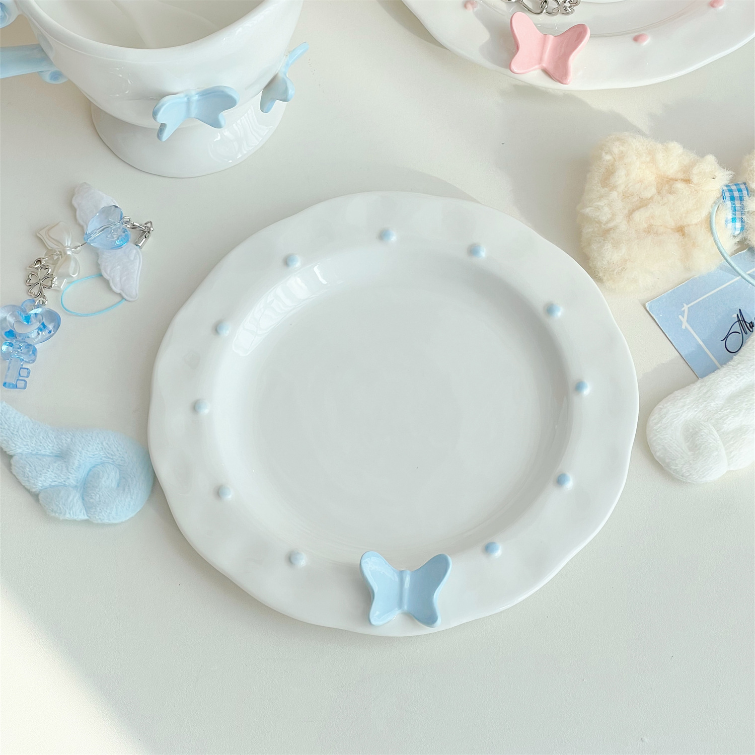 Plat bleu clair