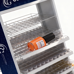 Nhà máy bán lẻ sàn hiển thị đứng cho sơn móng tay đồ nội thất cửa hàng móng tay đứng hỗ trợ Rack với logo một đầu và bên - Product Image 4