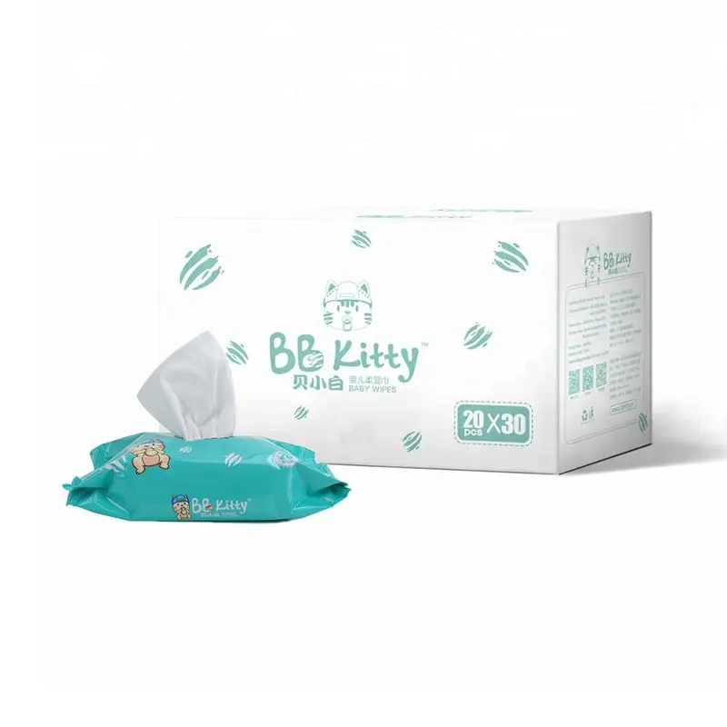 BB Kitty-toallitas húmedas para bebés, toallitas biodegradables orgánicas de alta calidad, 20 unidades