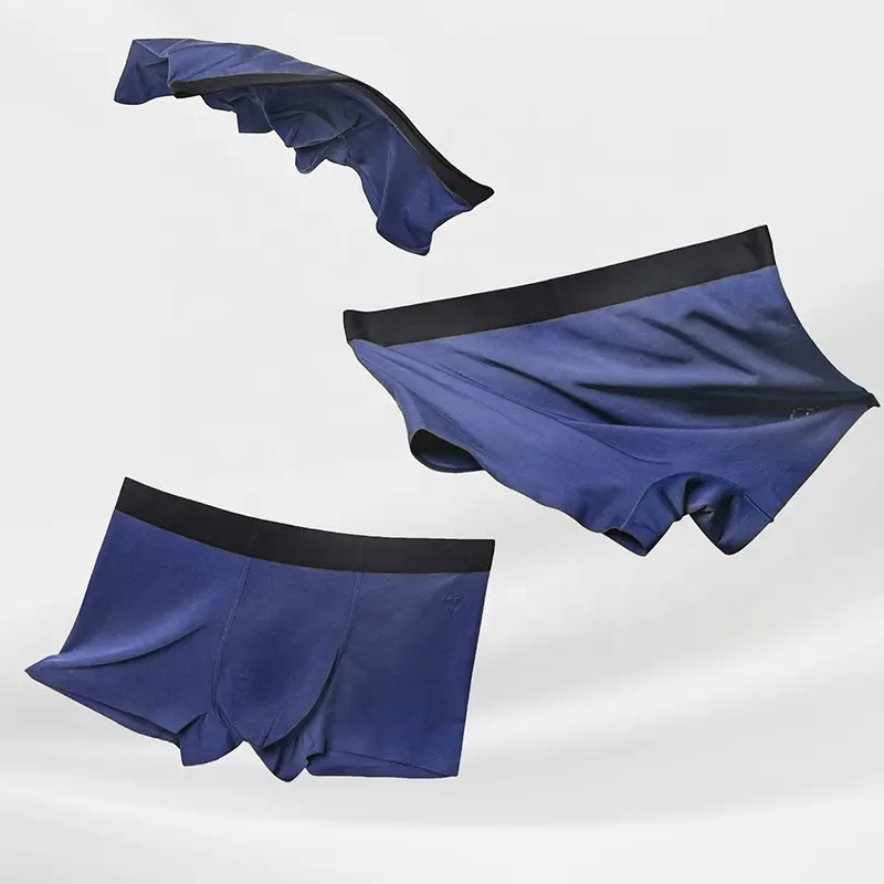 Maden 3pcs 60 Modal Antibacterial Boxer Briefs Breathable Thin Ice Silk Underpants Comfort Panties Seamless Men's Underwear