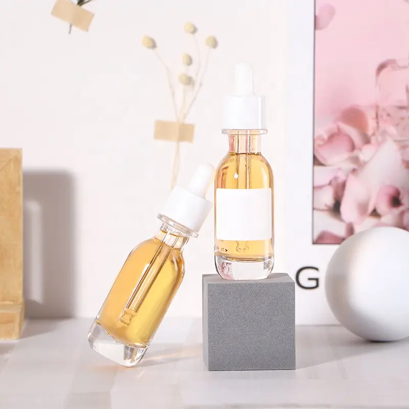 Nieuw Ontwerp 2024 Cosmetische Haar Serum Pakket Lege Glazen 1 Oz Druppelaar Fles