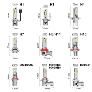 H7 Led far ampulü 12V halojen boyutu H4 H1 H3 H13 9007 9005 H11 Canbus araba Led ampul CSP çip Led H7 araba far - Product Image 5