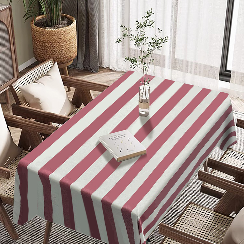 Jacquard à rayures rouges et blanches