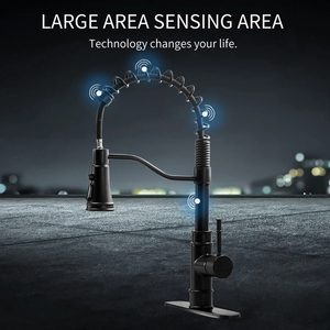 Thời Trang Kéo xuống cảm biến cảm ứng tự động Brass nước TAP Silicone 3 chức năng phun bồn rửa vòi kéo ra khỏi Vòi Nước Nhà Bếp - Product Image 2