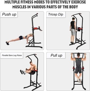 <strong>Gym</strong> Training Workout Equipment Steel Fitness Adjustable Power Tower Dip Station Pull up Bar Power Rack
