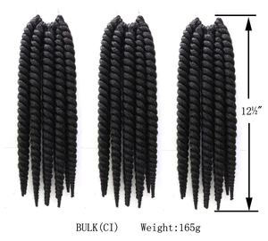 Mới Lạ Bán Buôn Afro Pre Passion Twist Mùa Xuân Mambo Xoắn Tổng Hợp Mở Rộng Crochet Tóc Mảnh Bím Tóc Cho Phụ Nữ Màu Đen - Product Image 1