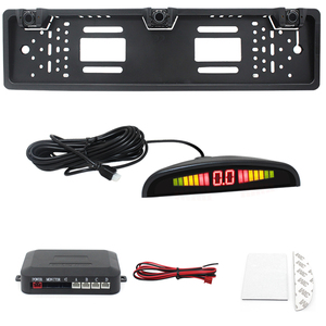 Car Parking <strong>Sensor</strong> Kit Auto <strong>Reversing</strong> Radar European License Plate Camera Front Back Electromagnetic Monitor <strong>System</strong> 3 <strong>Sensors</strong> - Product Image 1