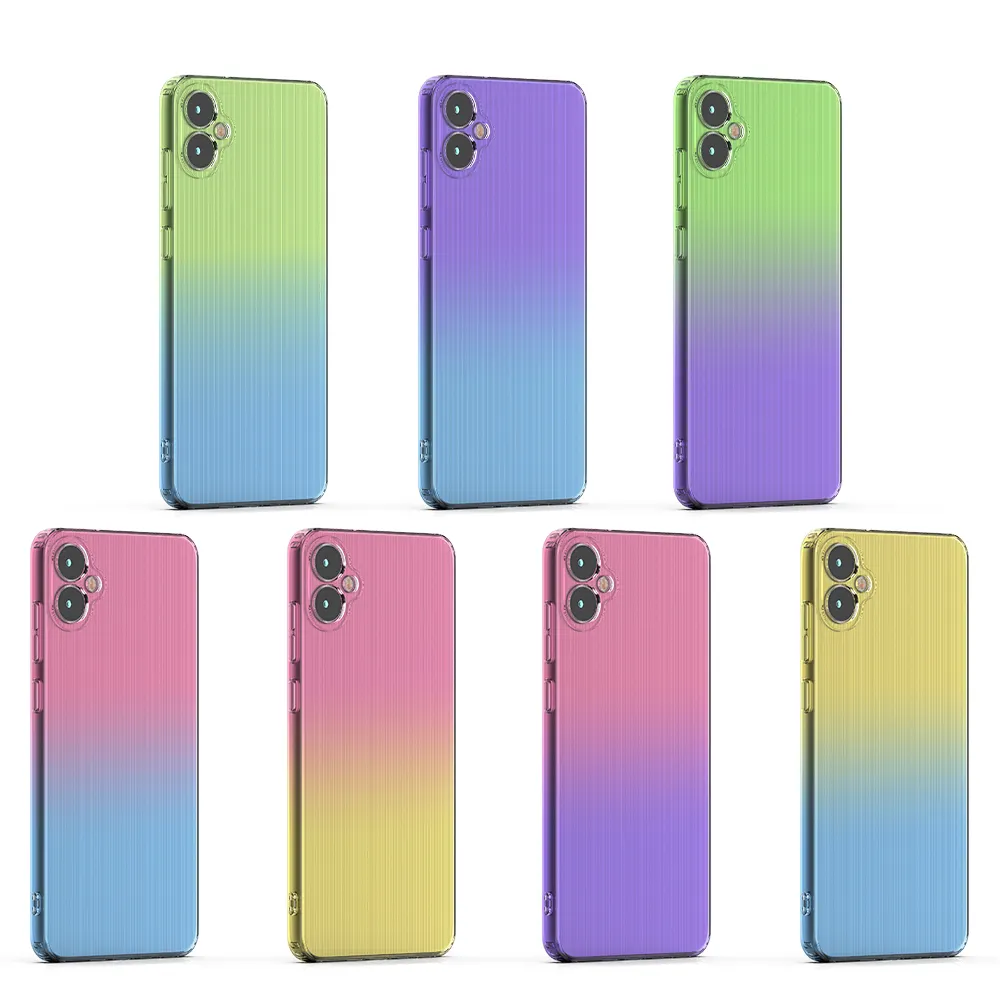 Chống sốc dần dần thay đổi màu sắc TPU trong suốt rõ ràng di động điện thoại di động Trường hợp đối với Samsung Galaxy A05 trường hợp