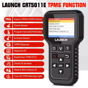 Herramienta de diagnóstico LAUNCH X431 CRT5011E OBD2, programación de Sensor TPMS de energía de batería, escáner de presión de neumáticos de 433/315Mhz, garantía de 1 año