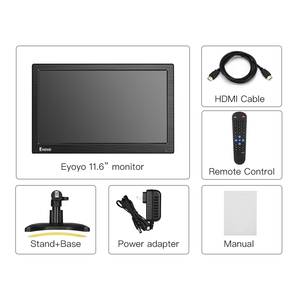 11.6 Inch <strong>LCD</strong> <strong>Monitor</strong> 1366x768 W/ VGA <strong>BNC</strong> AV <strong>Inputs</strong> Built-in Speaker Eyoyo Portable Smart <strong>Monitor</strong>