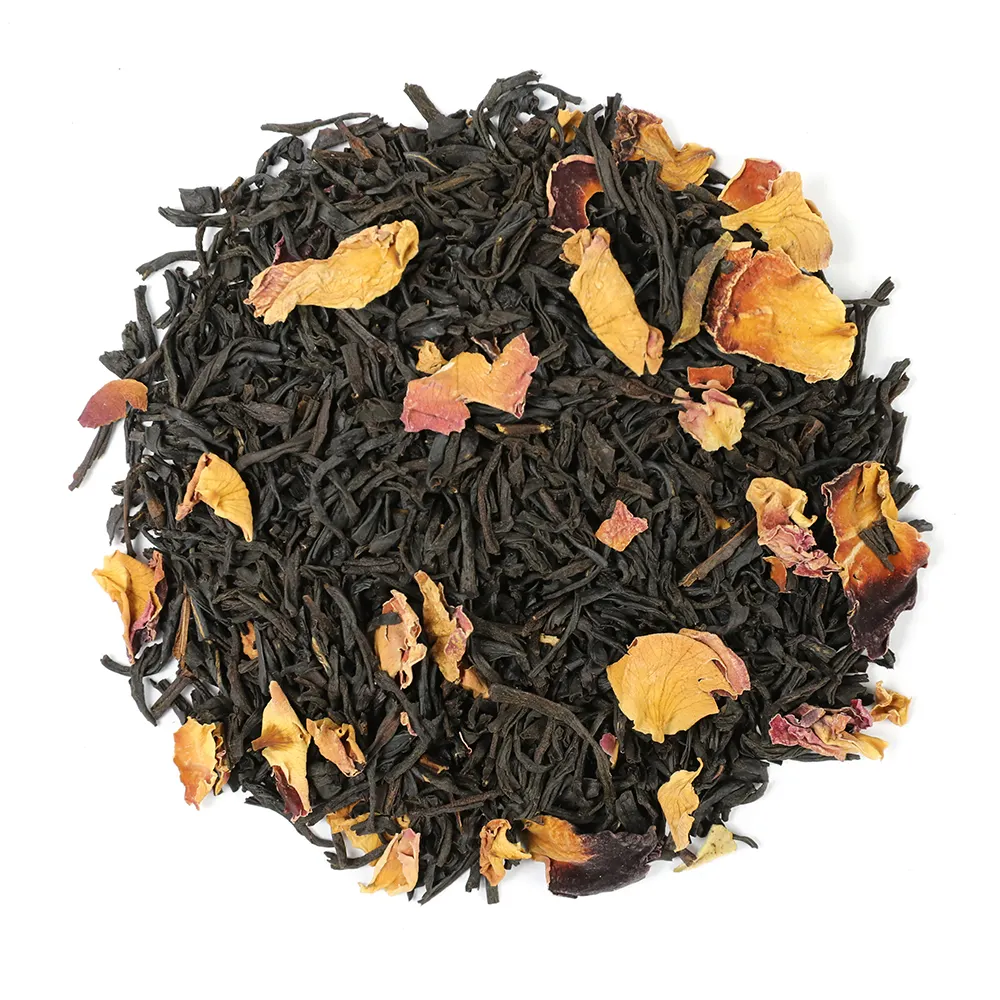 Großhandel getrockneter schwarzer Tee mit Rosen geschmack Lose schwarze Tee für Schönheits getränk