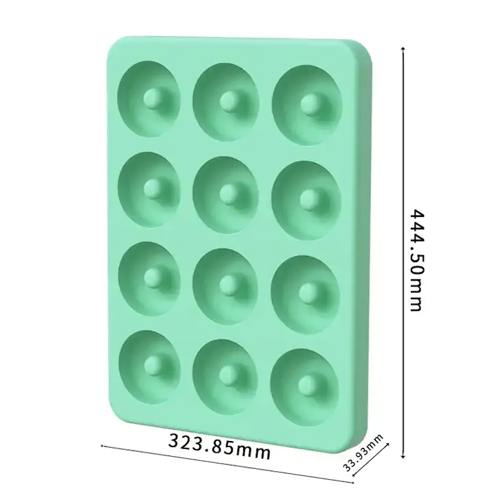 Custom Nontoxic 12 cavidade antiaderente silicone cozinha utensílios de cozinha donut pão fazendo panela assando bandeja molde moldes